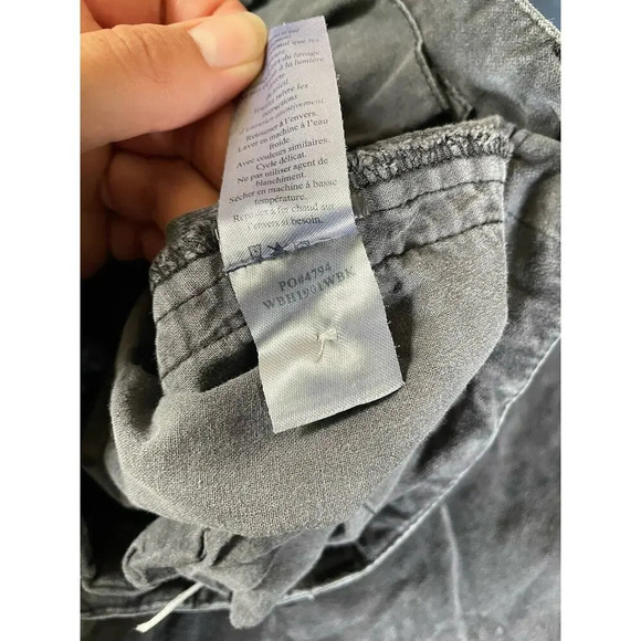 Faherty Women’s Gray Velour Velvet Slacks Tuxedo Ankle Pants Size 27 - Picture 6 of 9